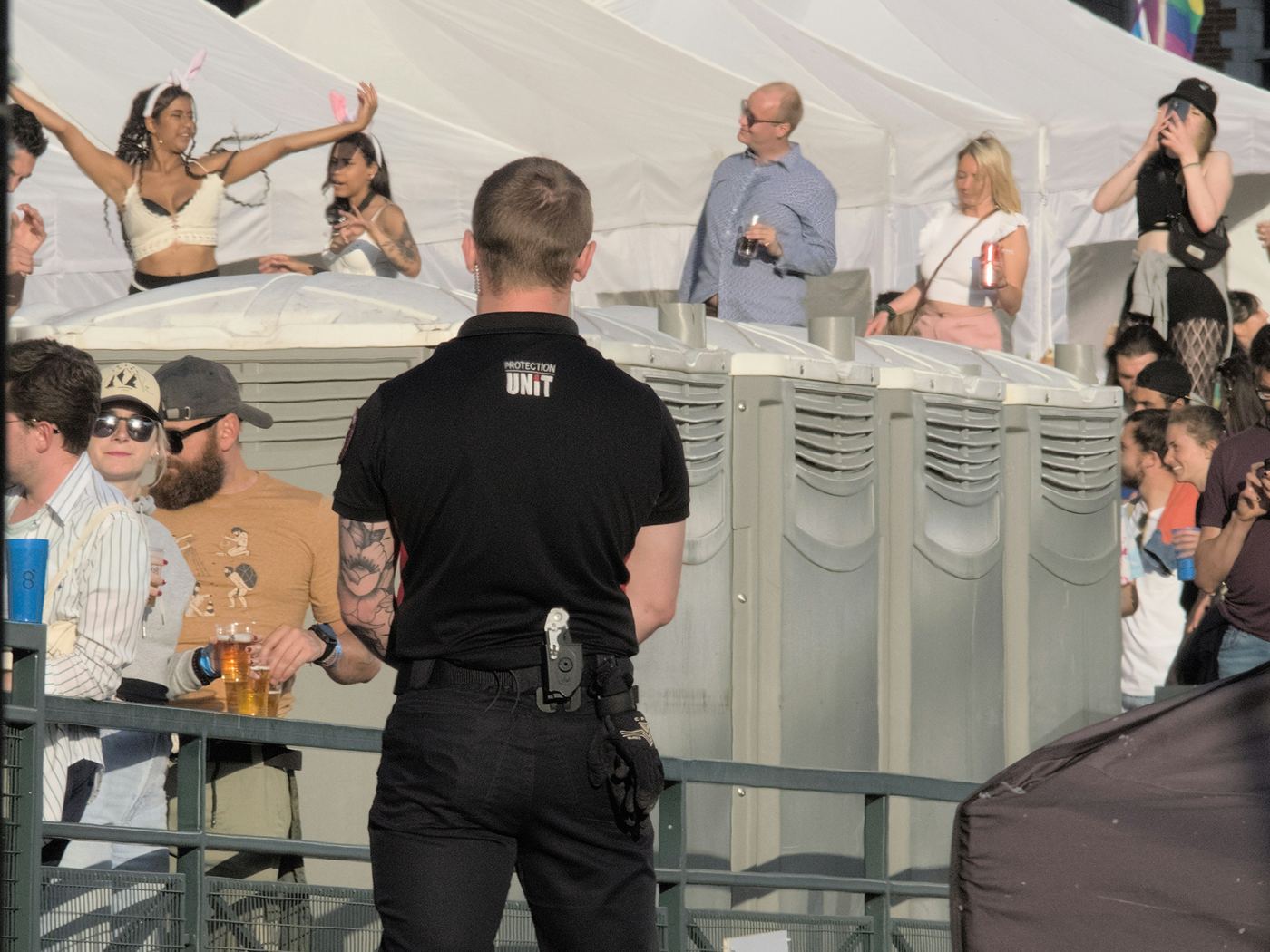 Event security staff at a large venue in Arlington TX